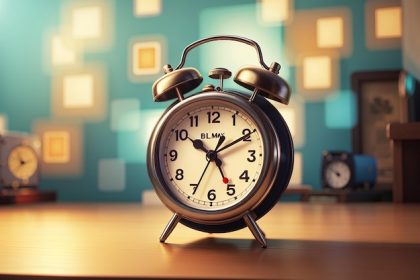retro alarm clock blurred background 1029476 927